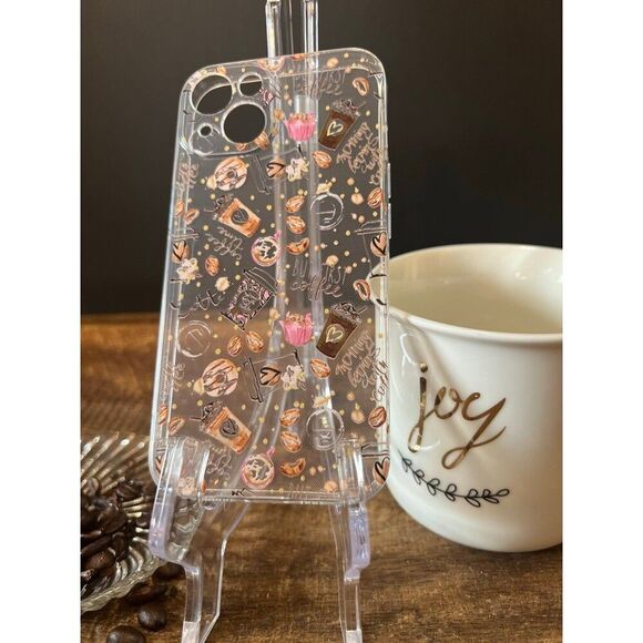 iPhone 13 Case Coffee Lover Barista Phone Clear Gift - Picture 1 of 7